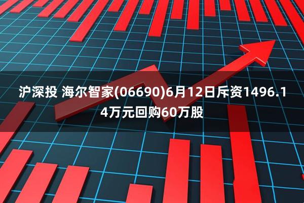 沪深投 海尔智家(06690)6月12日斥资1496.14万元回购60万股